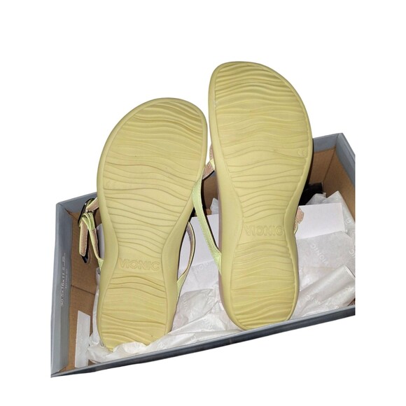 Vionic Karina Women Shadow Lime Slide Thong Post Comfort Orthotic Sandal Size 9 - Picture 11 of 16